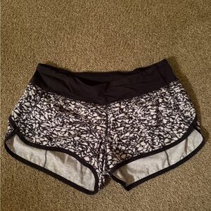 lululemon athletica Black and White Athletic Shorts
